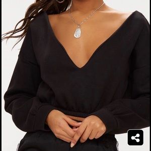 Black cropped sweater